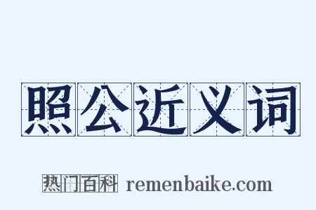 照公近义词是什么意思的图片